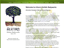 Tablet Screenshot of alicornholisticbodyworks.com